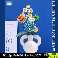 Bộ Đồ Chơi Lắp Ráp Mô Hình Bó Hoa [Loz 1671] Non LOGO Bó Hoa Vĩnh Cửu nhiều màu sắc