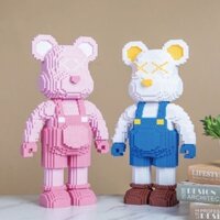 Bộ đồ chơi lắp ráp mô hình gấu bearbrick 3d size to cao 35cm