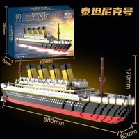 Bộ đồ chơi lắp ráp mô hình tàu Titanic 3D khổng lồ 3688 chi tiết chất liệu nhựa ABS cao cấp