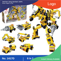 Bộ đồ chơi lắp ráp mô hình  độc đáo cho bé Robot cảnh sát siêu nhân Enlighten hàng sẵn (bộ gồm 6 hộp nhỏ)