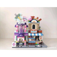 Bộ đồ chơi lắp ráp mô hình khối xây dựng LOZ cửa hàng tiện lợi 1645-1648