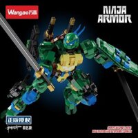 Bộ đồ chơi lắp ráp Ninja Rùa, phong cách mecha (robot cơ khí), mang đến một diện mạo mạnh mẽ, hiện đại và độc đáo