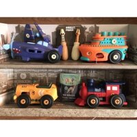 Bộ đồ chơi lắp ráp vặn ốc vít cho bé - 4 xe chạy bằng pin - Đồ Chơi Thông Minh cao cấp loại 1 Giúp Bé Phát Triển Tư Duy