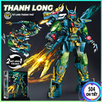 Bộ đồ chơi lắp ráp xếp hình Robot Tứ Linh Thánh Thú Thanh Long/ Bạch Hổ/ Chu Tước/ Huyền Vũ, Mô hình lắp ráp Robot Mecha