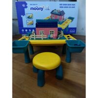 Bộ đồ chơi lego bàn học kèm ghế - Quà Moony - Vui chơi tránh dịch