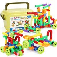 Bộ đồ chơi lego [LOẠI TO CÓ HỘP ĐỰNG] lắp ghép ống nước 176 chi tiết  cho bé thỏa sức sáng tạo