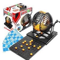Bộ đồ chơi lô tô lồng quay- Bộ cờ loto bingo 90 số 24 tờ dò