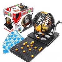 Bộ Đồ Chơi Lô Tô Lồng Quay Lô Tô  - Bộ Cờ Loto Bingo 90 Số