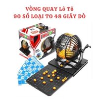Bộ Đồ Chơi Lô Tô Loto Bingo Lotto 90 số có 24 - 48 lá Và Lồng Quay Xổ Số cho bé loại to