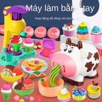 Bộ Đồ Chơi Máy Làm Kem bò sữa Mì, Bún,... Bằng Đất Nặn Đầy Màu Sắc Sống Động An Toàn Luyện Khéo Tay Cho Bé