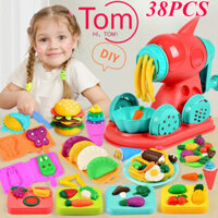 Bộ đồ chơi Máy làm mì kem đất sét tự làm dụng,Bộ máy làm mì 38 miếng ,Đồ Chơi Máy Làm Mì,đồ chơi