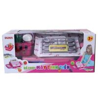 Bộ đồ chơi máy tính tiền DUKA (màu hồng, hiển thị màn hình, có đèn báo và âm thanh)