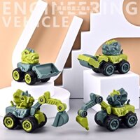 Bộ Đồ Chơi Mô Hình 4 Xe Khủng Long Công Trường