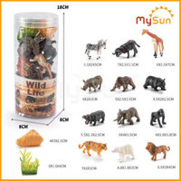Bộ đồ chơi mô hình các con động vật, sinh vật biển, khủng long bằng nhựa cho bé MySun. - Hộp Động vật