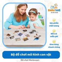 Bộ đồ chơi mô hình con vật chất liệu nhựa an toàn giúp bé nhận diện các loài động vật từ sớm