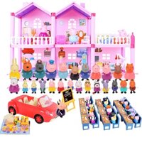 Bộ Đồ Chơi Mô Hình Gia Đình Heo Peppa Dễ Thương Dùng Trang Trí Nhà Cửa / Cắm Trại