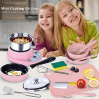 Bộ đồ chơi nấu ăn 22 chi tiết, Đồ chơi nấu ăn mini nấu ăn thật an toàn cho bé trải nghiệm TIGER Store