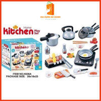 Bộ đồ chơi nấu ăn KITCHEN nhà bếp 36 món loại to cho bé gái hộp đồ chơi trẻ em