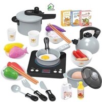 Bộ đồ chơi nấu ăn KITCHEN nhà bếp 36 món loại to cho bé gái hộp đồ chơi trẻ em