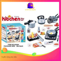 Bộ đồ chơi nấu ăn KITCHEN nhà bếp 36 món loại to cho bé gái hộp đồ chơi trẻ em