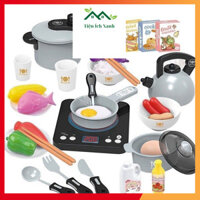 Bộ đồ chơi nấu ăn KITCHEN nhà bếp 36 món loại to cho bé gái hộp đồ chơi trẻ em