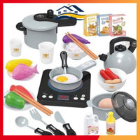 Bộ đồ chơi nấu ăn KITCHEN nhà bếp 36 món loại to cho bé gái hộp đồ chơi trẻ em