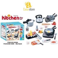 Bộ đồ chơi nấu ăn KITCHEN nhà bếp 36 món loại to cho bé gái hộp đồ chơi trẻ em