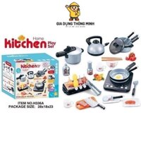 Bộ đồ chơi nấu ăn KITCHEN nhà bếp 36 món loại to cho bé gái hộp đồ chơi trẻ em
