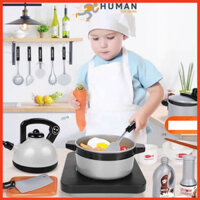Bộ đồ chơi nấu ăn KITCHEN nhà bếp 36 món loại to cho bé gái hộp đồ chơi trẻ em Human