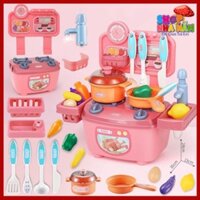 Bộ đồ chơi nấu ăn nhà bếp cho bé gái nhiều chi tiết, nhựa nguyên sinh an toàn - Đồ chơi cho bé nấu ăn - Đồ chơi nhà bếp