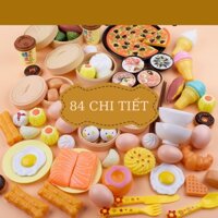 Bộ đồ chơi nấu ăn NUNAKIDS 84 chi tiết cho bé có hộp đựng Trò chơi nhà bếp 84 chi tiết đa dạng nhựa ABS an toàn cho bé