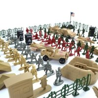 Bộ đồ chơi người lính cơ sở hiện đại mô hình trò chơi giả vờ cho trẻ em máy bay chiến đấu