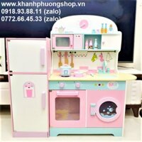 bộ đồ chơi nhà bếp bằng gỗ - đồ chơi kệ bếp gỗ cho bé MS04