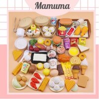 Bộ đồ chơi nhà bếp nấu ăn 88 chi tiết cho trẻ em bé 2 3 4 5 6 7 8 tuổi đa dạng món ăn bánh bao dimsum có hộp - Mamuma
