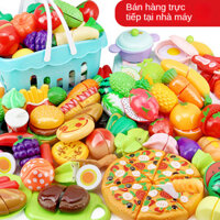 Bộ đồ chơi nhà bếp trẻ em Qieqile rau củ quả giáo dục sớm đồ chơi giả vờ cho trẻ em