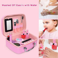 BỘ ĐỒ CHƠI PHỤ KIỆN MAKE UP TRANG ĐIỂM KÈM LÀM NAIL TẠI NHÀ BÉ GÁI NÀO CŨNG MÊ, MÀU HỒNG XINH XẮN