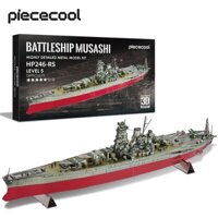 Bộ đồ chơi PIECECOOL lắp ráp mô hình tàu chiến musashi 3D DIY bằng kim loại thích hợp làm quà tặng sinh