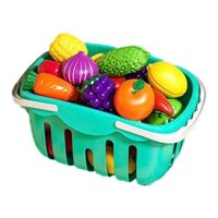Bộ đồ chơi rổ đựng rau củ quả 36 món cho bé trai, gái cao cấp