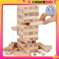 Bộ Đồ Chơi Rút Gỗ Tự Nhiên 54 Thanh - Đồ Chơi Rèn Tính Cẩn Thận và Khéo Léo Cho Bé