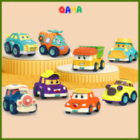 Bộ đồ chơi set 8 xe ô tô poli chạy đà, xe ô tô đồ chơi hoạt hình cho bé