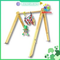 Bộ Đồ Chơi Sơ Sinh, Kệ Chữ A Treo Nôi Gỗ Cao Cấp Mài Mịn Đảm Bảo An Toàn Cho Bé