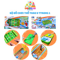 Bộ đồ chơi thể thao mini 5 trong 1 cho bé, sân thể thao mini tại nhà với 5 bộ môn thể thao phổ biến