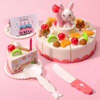 BỘ ĐỒ CHƠI THỔI NẾN - CẮT BÁNH SINH NHẬT CÓ ĐÈN CÓ NHẠC CHO BÉ GÁI GỒM 85 CHI TIẾT