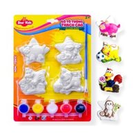 Bộ đồ chơi tô tượng khỉ gà chó heo Star Kids K-102/3