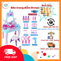 Bộ đồ chơi trang điểm lâu đài kèm đàn piano,có ghế ngồi dùng pin,có âm thanh và ánh sáng