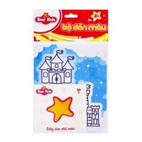 Bộ đồ chơi tranh dán màu lâu đài thần tiên Star Kids K-608