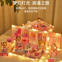 Bộ đồ chơi trẻ em Elsa Princess lắp ráp búp bê Barbie cho bé gái từ 3 đến 6 tuổi quà sinh nhật