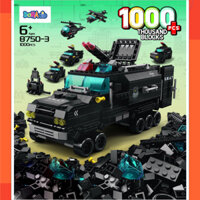 Bộ Đồ Chơi Trẻ Em Lắp Ghép Logo (1000+ chi tiết) City Cảnh Sát, Bộ Xếp Hình Đội Đặc Nhiệm Máy Bay Chiến Đấu