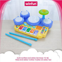 Bộ Đồ Chơi Trống Đàn Kết Hợp Có Đèn Nhạc 2034 Hiệu Winfun