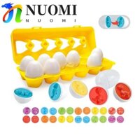 Bộ đồ chơi trứng phù hợp NUOMI, Đồ chơi hộp trứng thể thao 3D bằng nhựa, Đồ chơi giáo dục trứng Phục sinh dễ thương thông minh Đồ chơi giáo dục mầm non